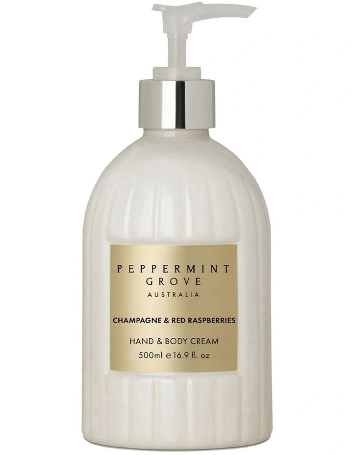 Champagne & Red Raspberries Hand & Body Cream 500ml image 1