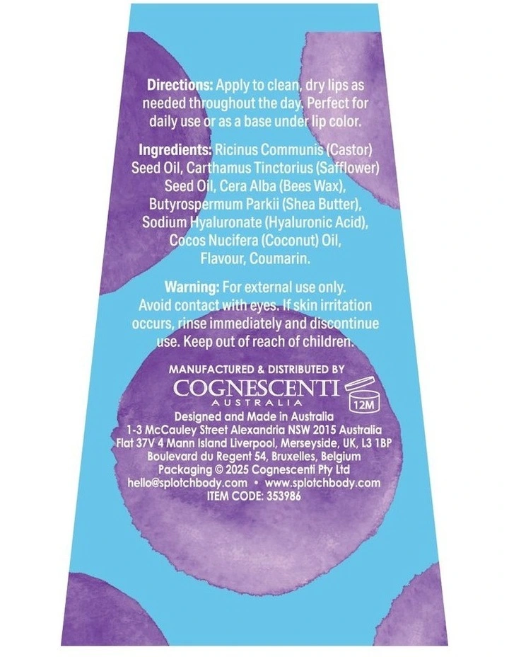 Coconut and Hyaluronic Lush Lip Balm 15g image 2