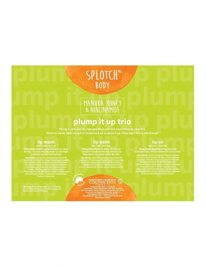 Manuka Honey And Niacinamide Plump it Up Lip Care Trio image 2