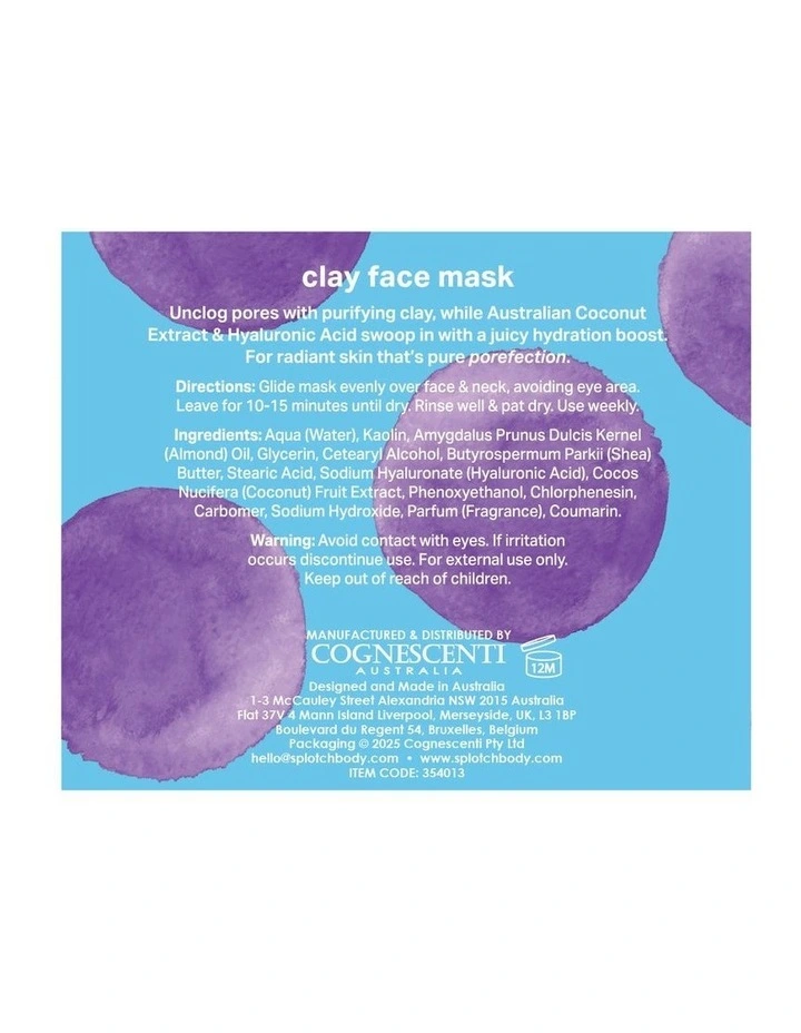 Clearly Radiant Coconut and Hyaluronic Clay Face Mask 200g image 2