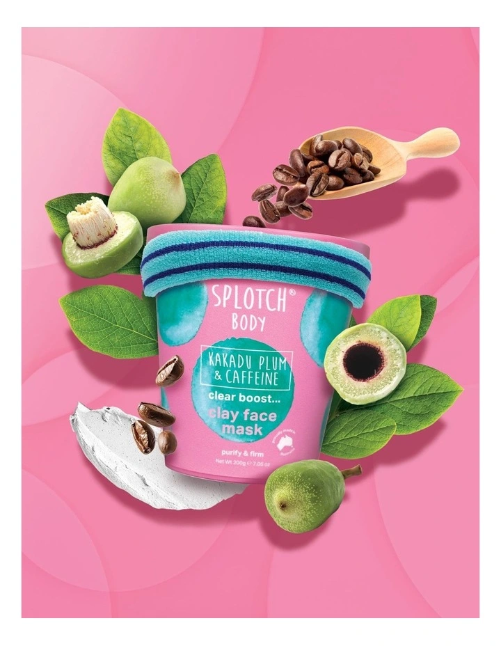 Kakadu Plum & Caffeine Clear Boost Clay Face Mask 200g image 4