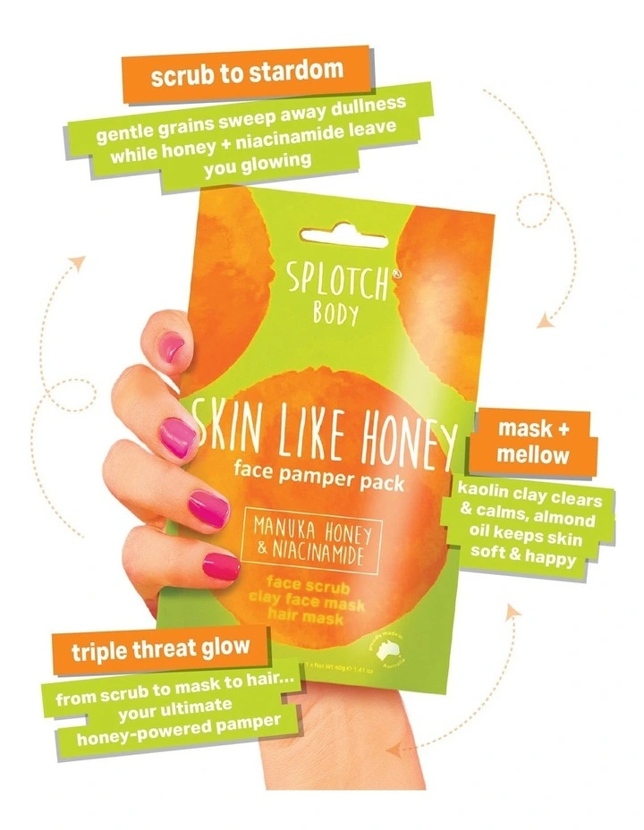 Manuka Honey & Niacinamide Skin Like Honey Face Pamper Pack image 3