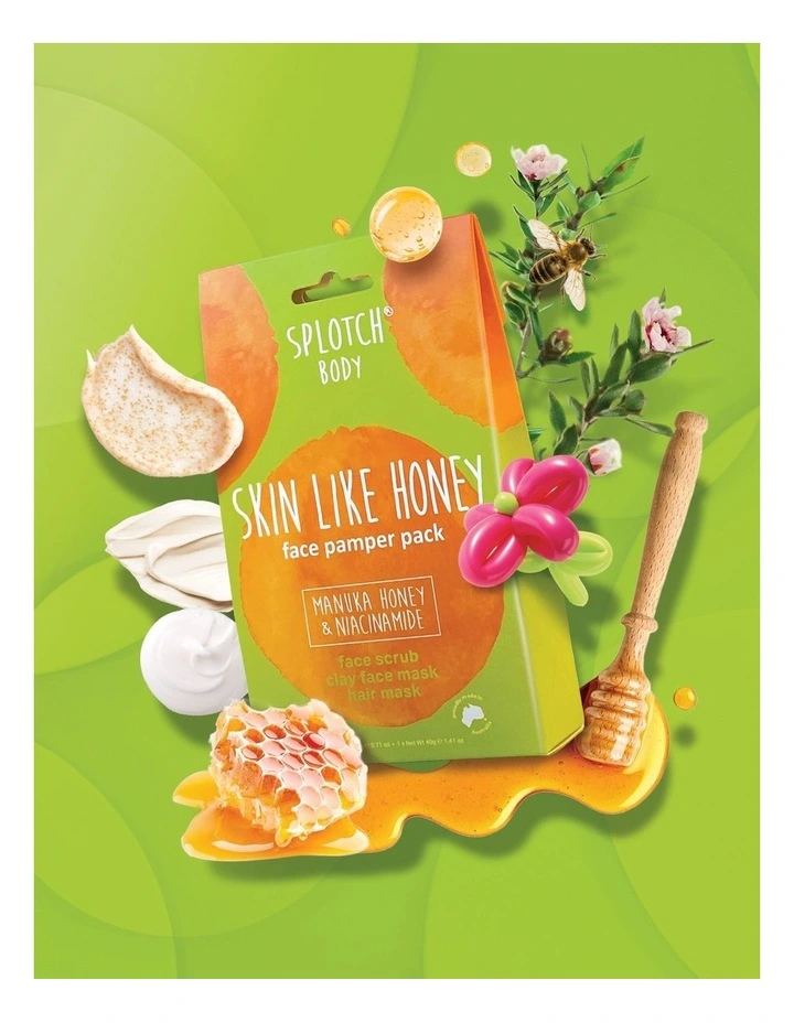 Manuka Honey & Niacinamide Skin Like Honey Face Pamper Pack image 4
