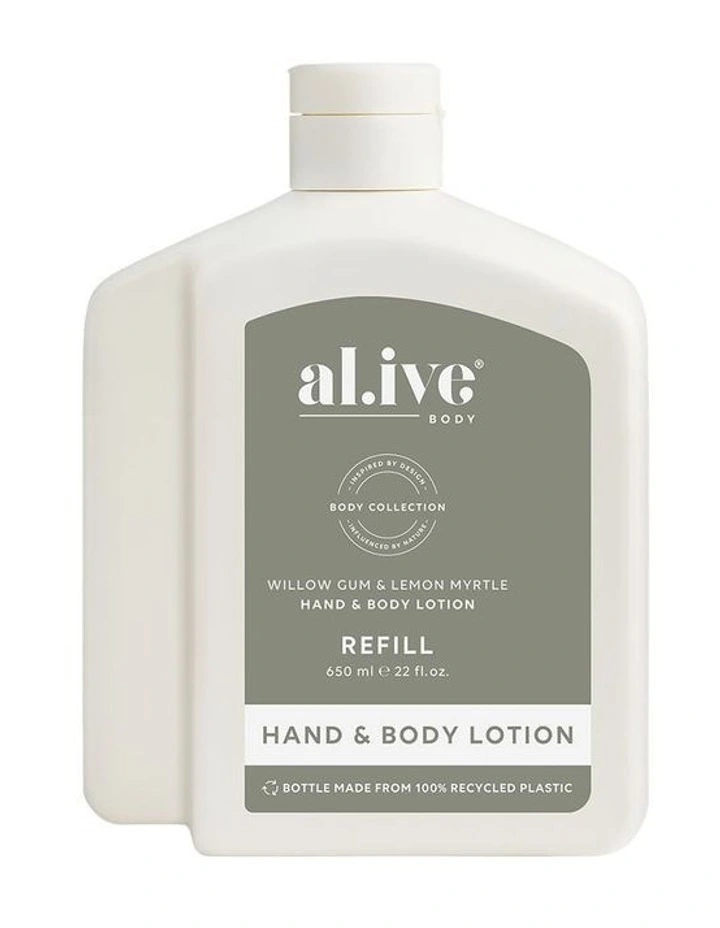 650ml Lotion Refill - Willow Gum & Lemon Myrtle image 1