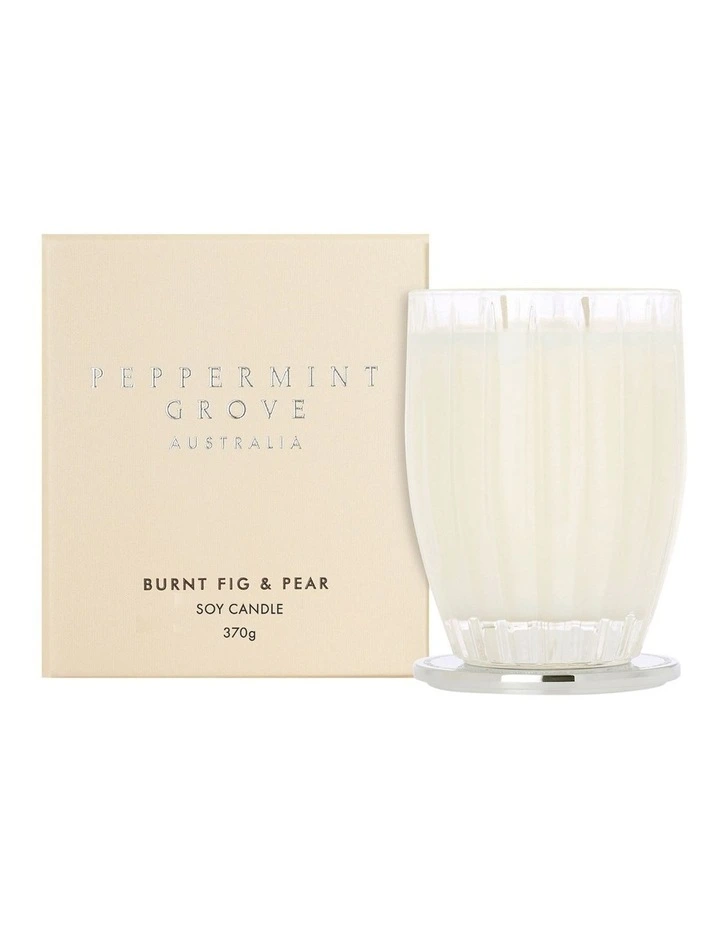 Burnt Fig & Pear Large Soy Candle 370g image 1