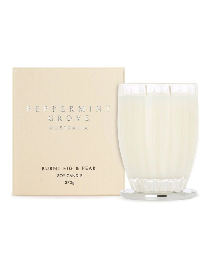 Burnt Fig & Pear Large Soy Candle 370g image 1