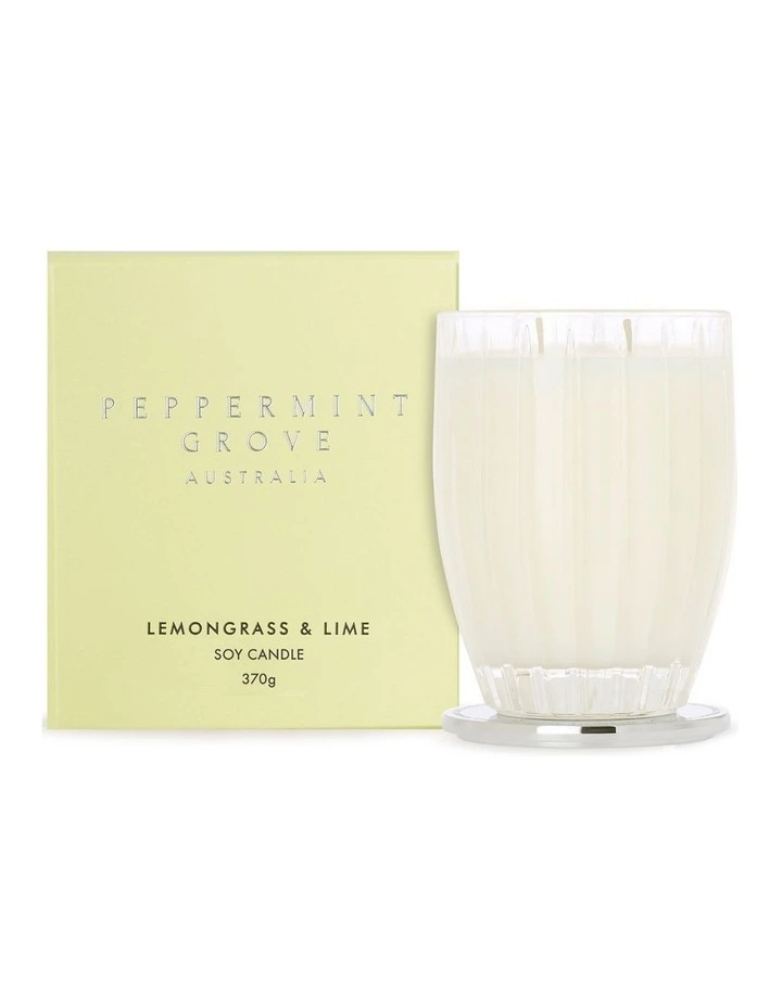 Lemongrass & Lime Large Soy Candle 370g image 1