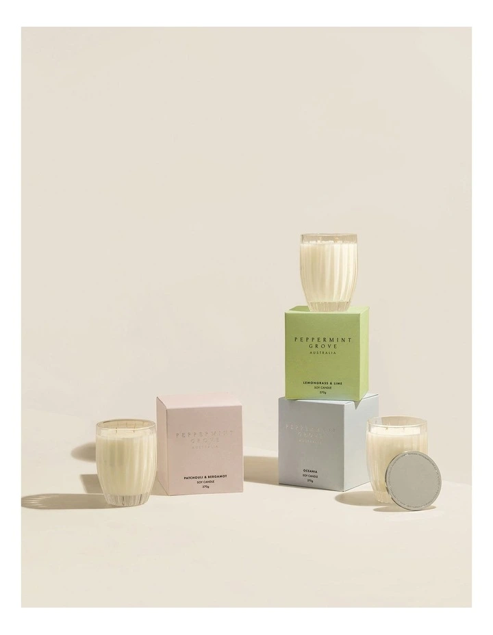 Lemongrass & Lime Large Soy Candle 370g image 2