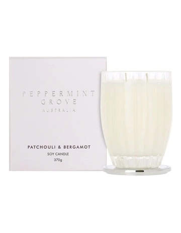 Patchouli & Bergamot Large Soy Candle 370g