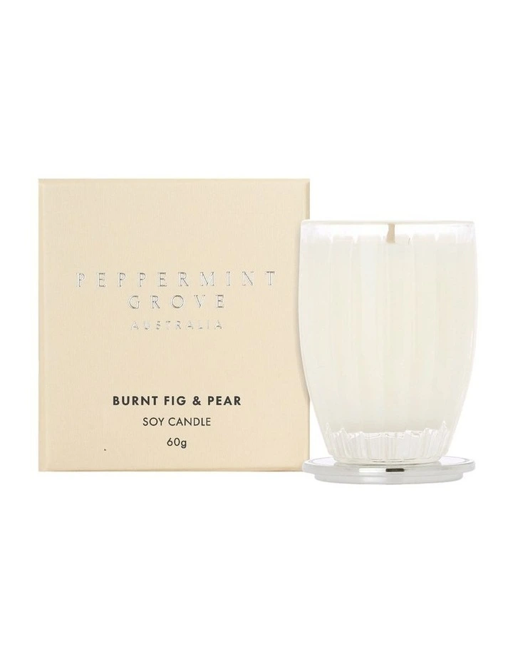 Burnt Fig & Pear - Small Soy Candle 60g image 1