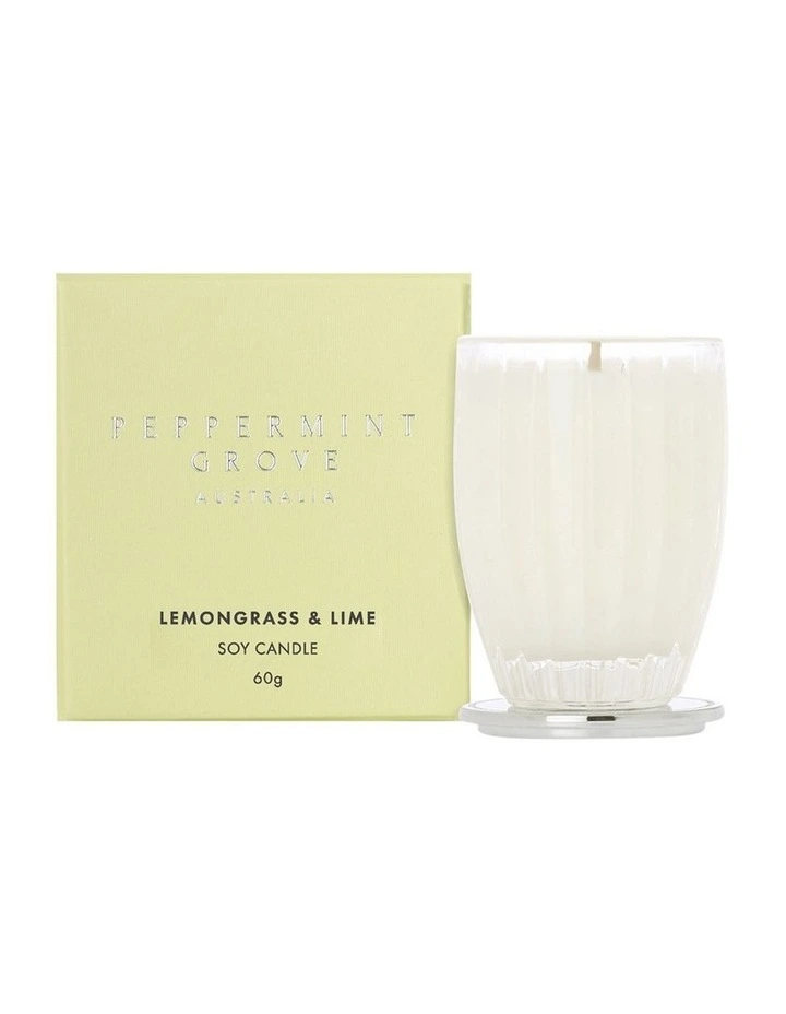 Lemongrass & Lime - Small Soy Candle 60g image 1