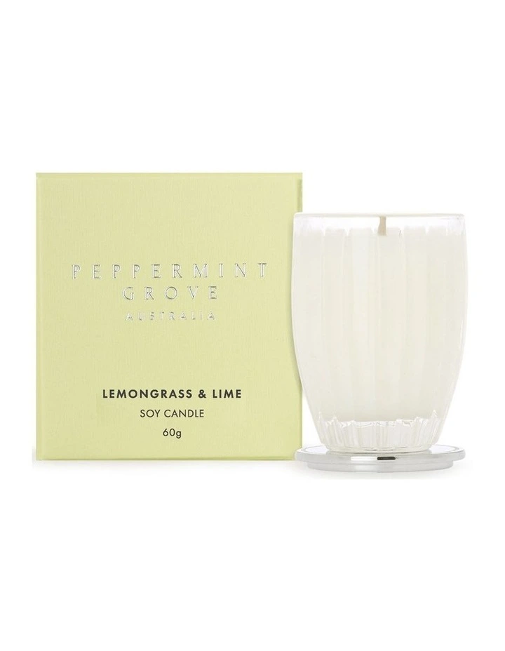 Lemongrass & Lime - Small Soy Candle 60g image 1