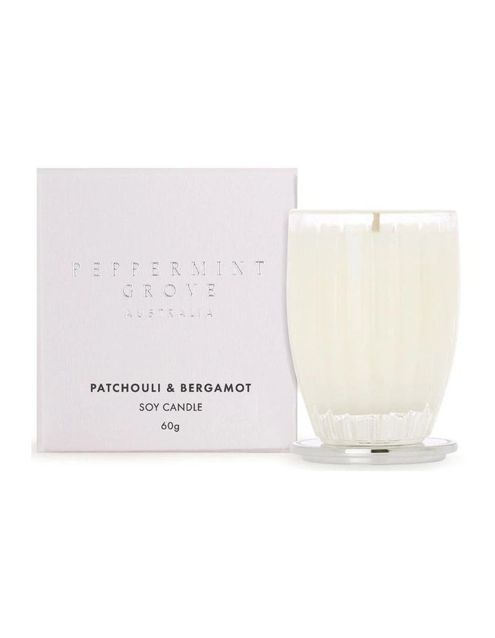Patchouli & Bergamot Small Soy Candle 60g image 1