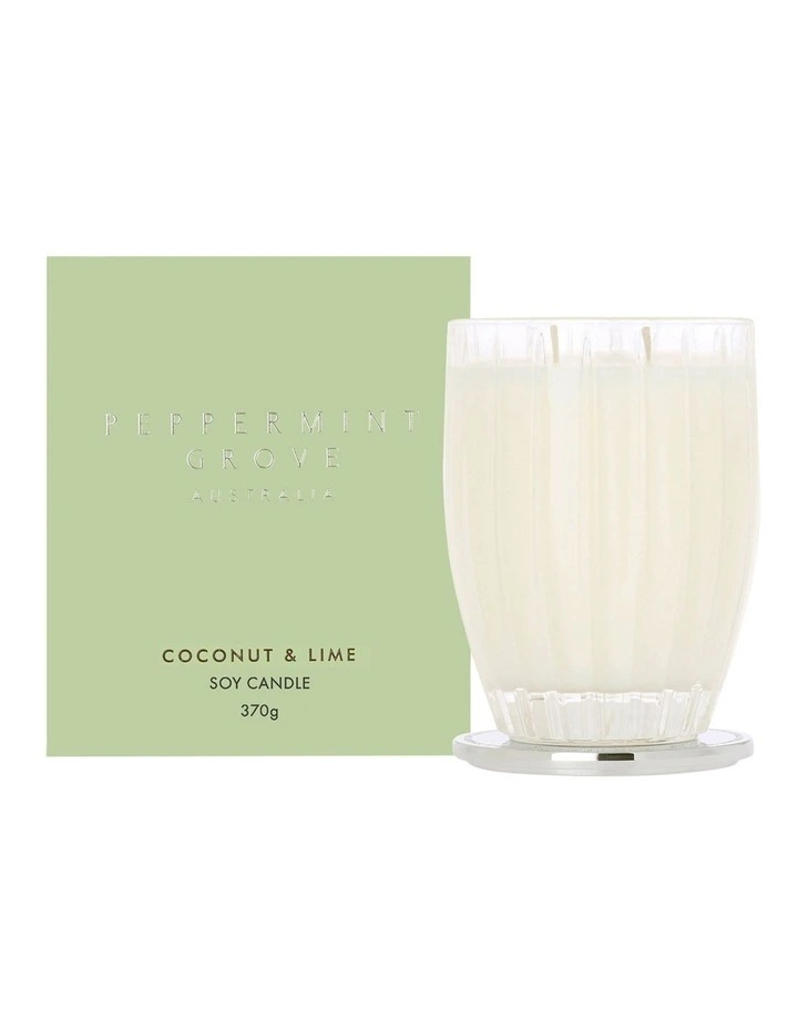 Coconut & Lime Large Soy Candle 370g image 1