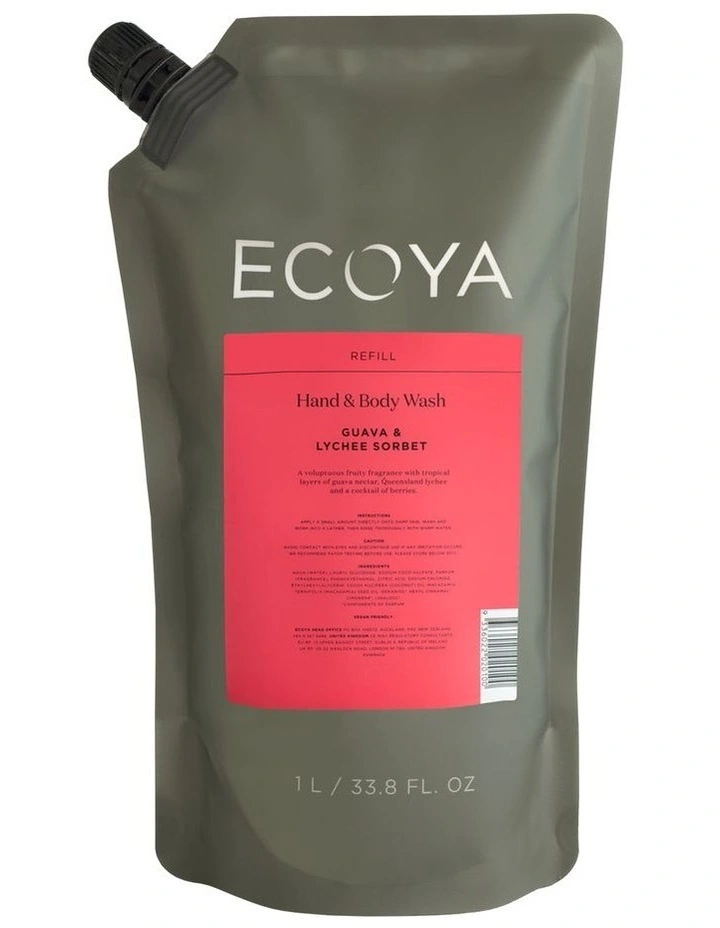 Guava and Lychee Sorbet Hand and Body Wash Refill image 1