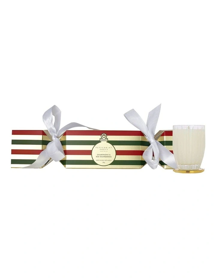 Peppermint Grove Australia Champagne & Red Raspberries Small Candle Bon