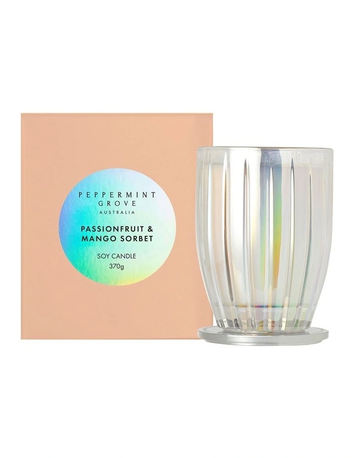 Peppermint Grove Australia Passionfruit & Mango Sorbet Large Candle 370g MYER