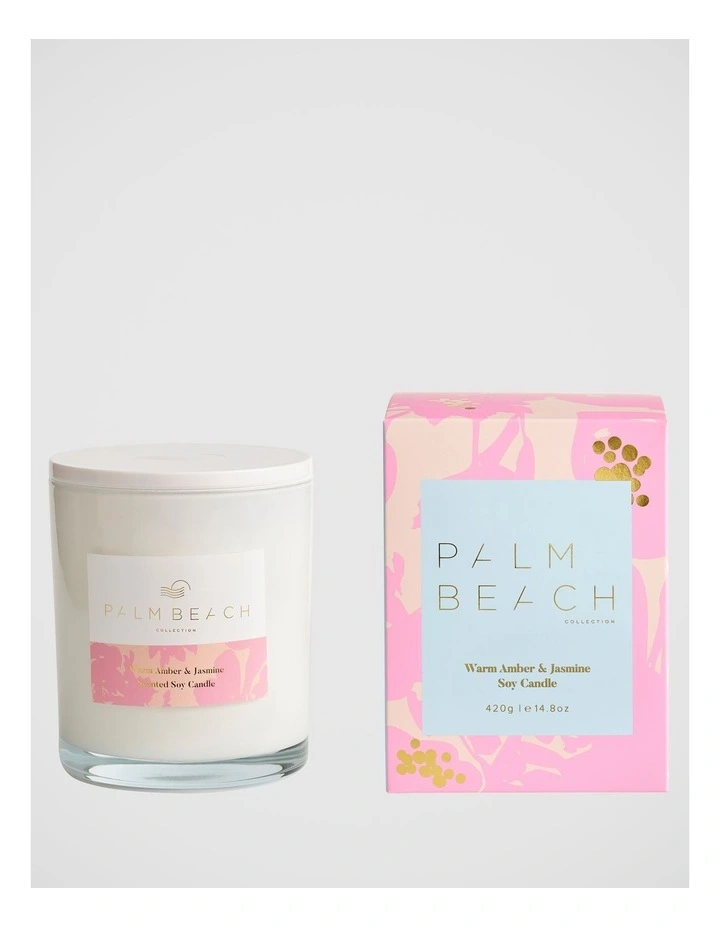 Palm Beach Collection Warm Amber & Jasmine Standard Candle 420g MYER