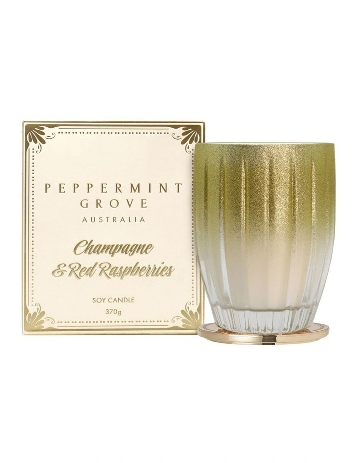 Champagne & Red Raspberries - Large Soy Candle 370g image 1