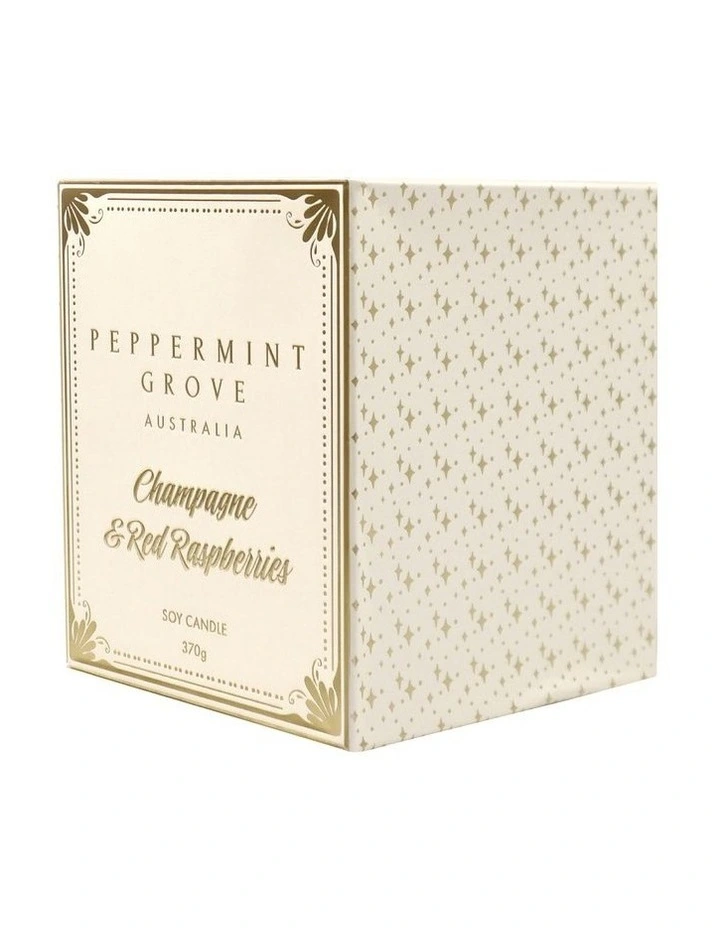 Champagne & Red Raspberries - Large Soy Candle 370g image 2