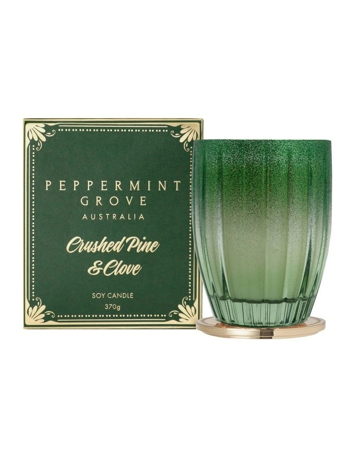 Crushed Pine & Clove Large Soy Candle 370g image 1