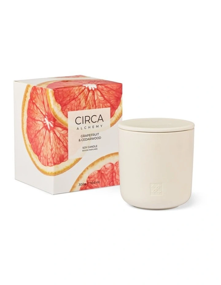 Alchemy Grapefruit And Cedarwood Soy Candle 300g image 2