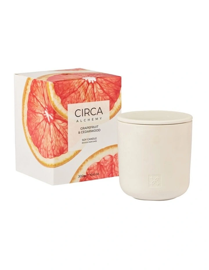 Alchemy Grapefruit And Cedarwood Soy Candle 300g image 2