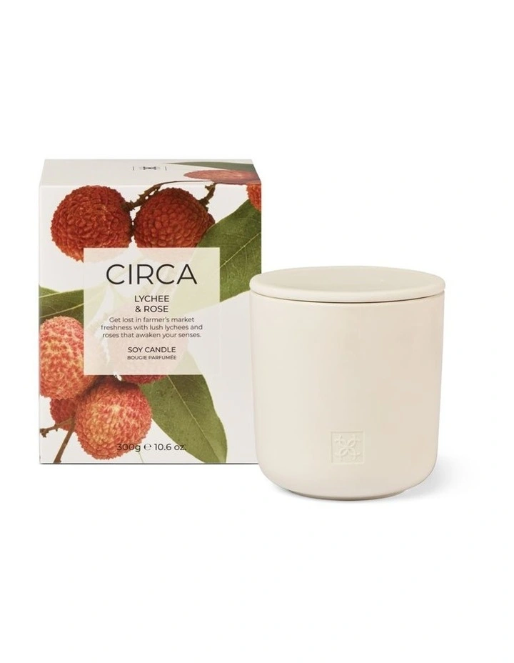 Lychee And Rose Soy Candle 300g image 1