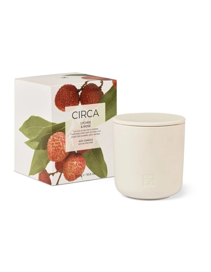 Lychee And Rose Soy Candle 300g image 2