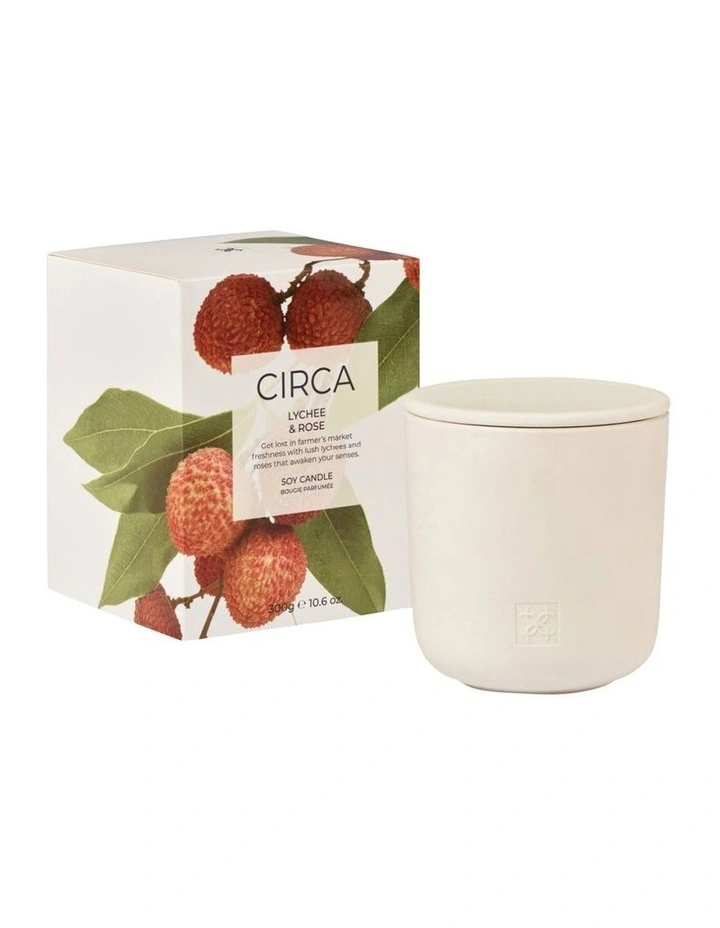 Lychee And Rose Soy Candle 300g image 2