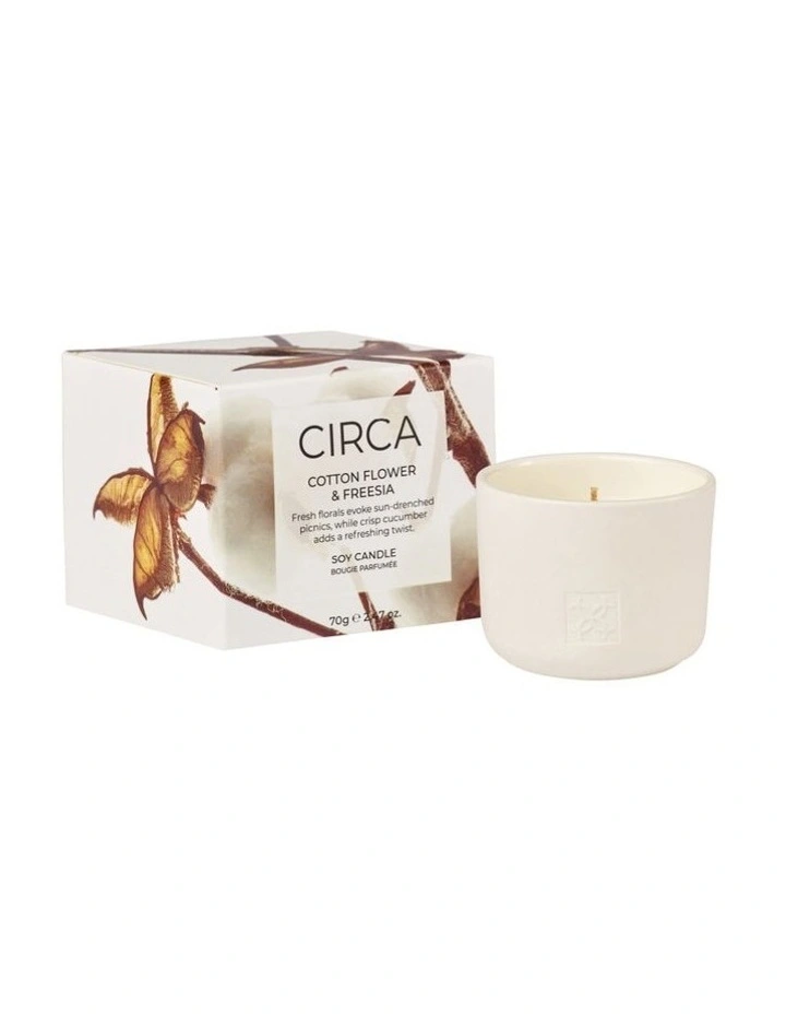 Cotton Flower And Freesia Soy Candle 70g image 2
