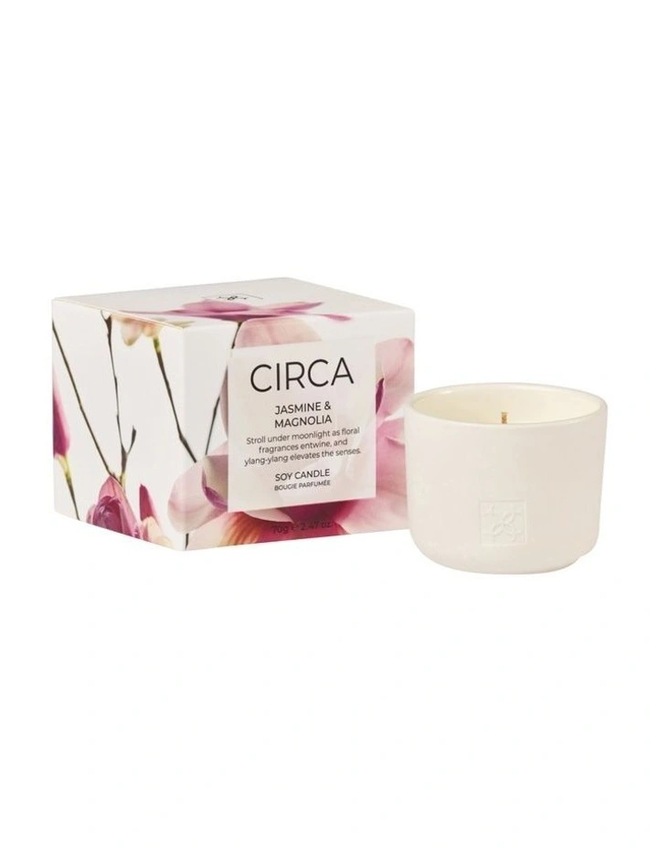 Jasmine and Magnolia Soy Candle 70g image 2