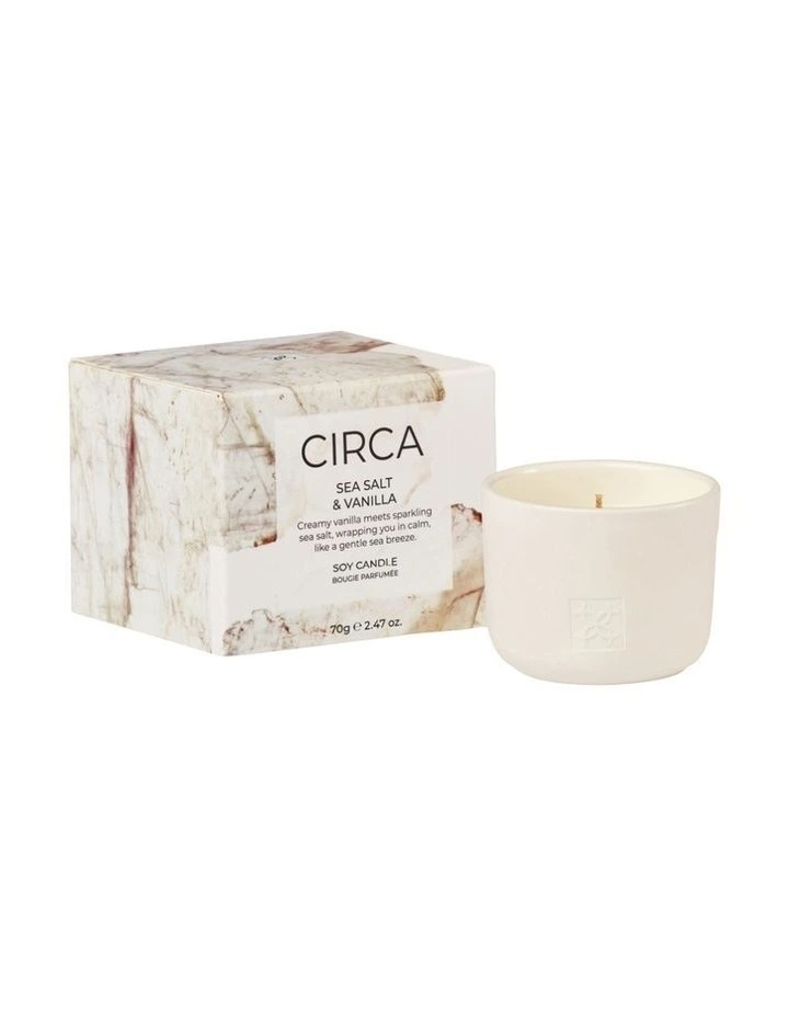 Sea Salt and Vanilla Soy Candle 70g image 2
