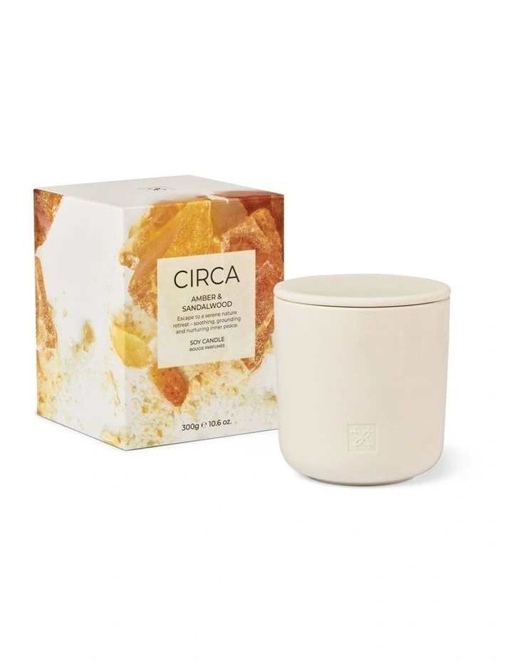 Amber & Sandalwood Soy Candle 300g image 2