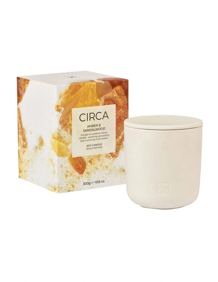 Amber & Sandalwood Soy Candle 300g image 2