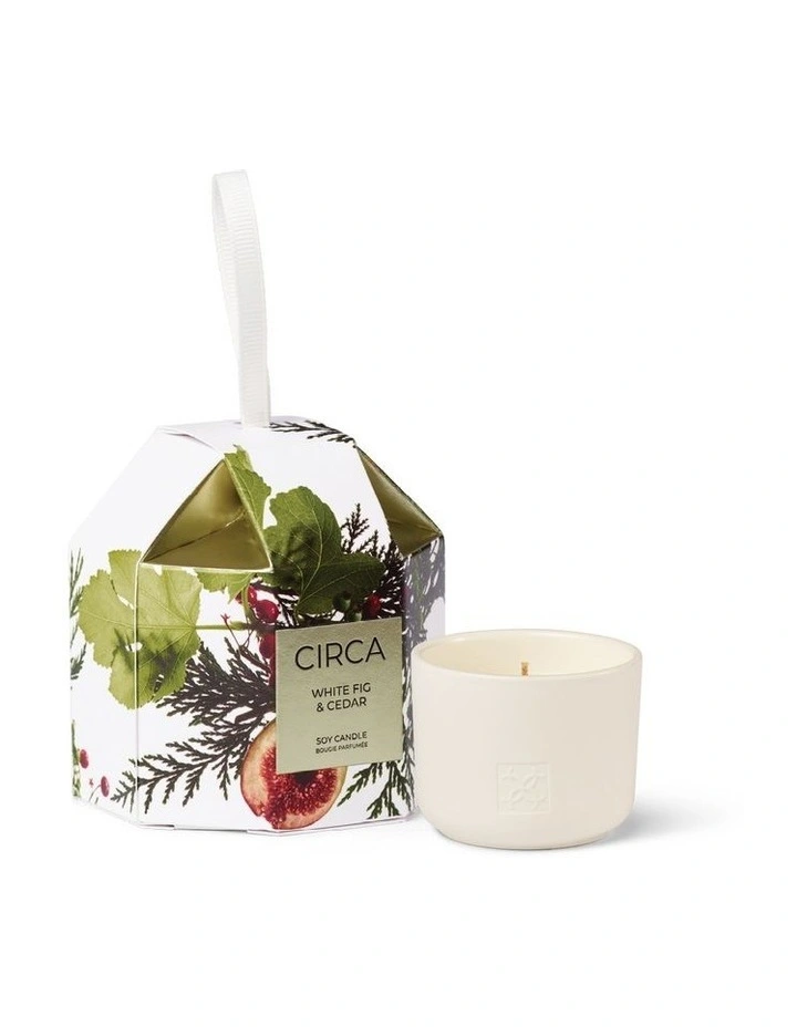White Fig & Cedar Bauble Soy Candle 70g image 2