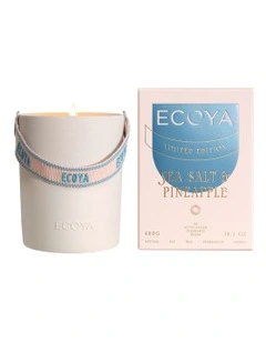 Sea Salt And Pineapple Ceramic Candle 400g