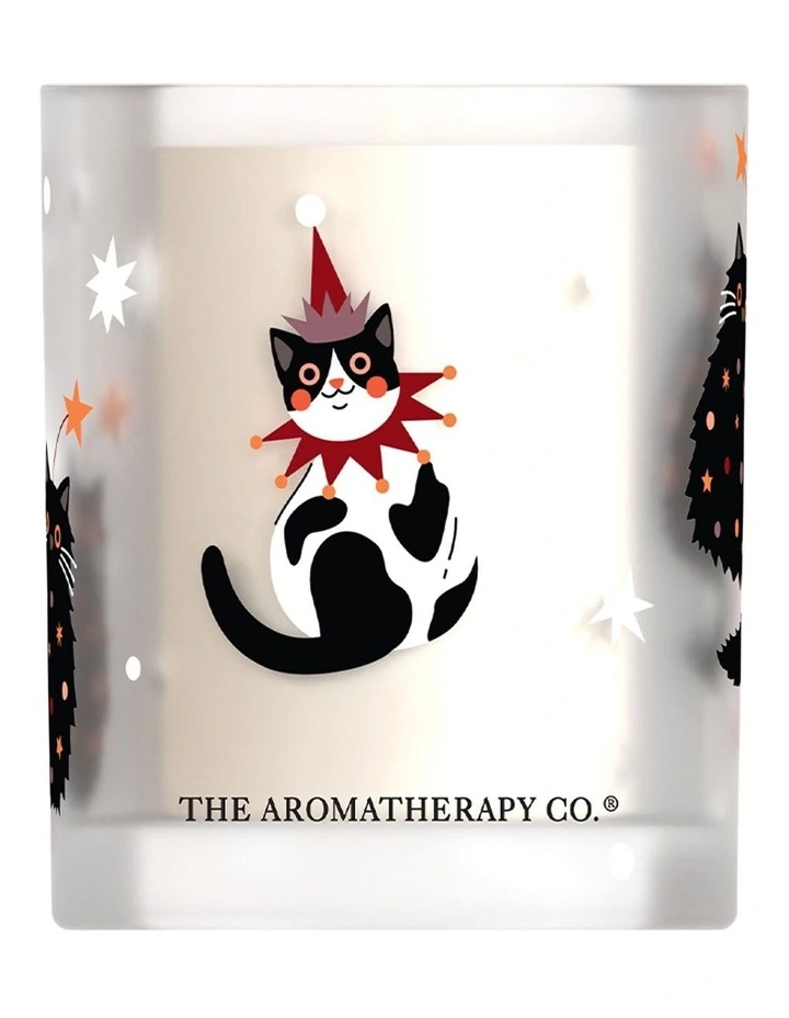 Santa Paws Meow the Halls Candle Smoky Oakwood 200g image 3