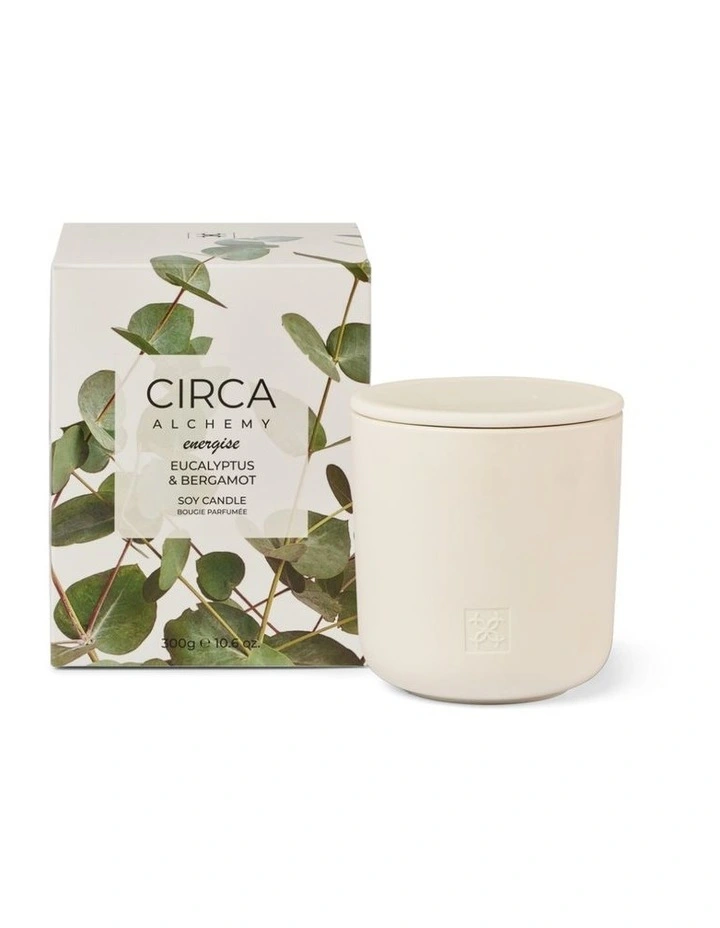 Alchemy Energise Eucalyptus & Bergamot Soy Candle 300g image 1