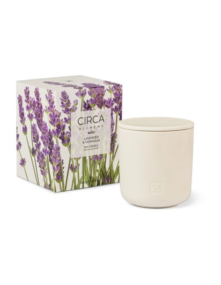 Alchemy Relax Lavender & Geranium Soy Candle 300g image 2