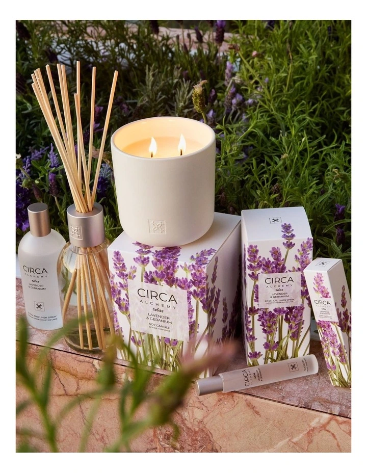 Alchemy Relax Lavender & Geranium Soy Candle 300g image 4
