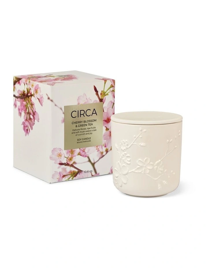 Cherry Blossom & Green Tea Soy Candle 300g image 2
