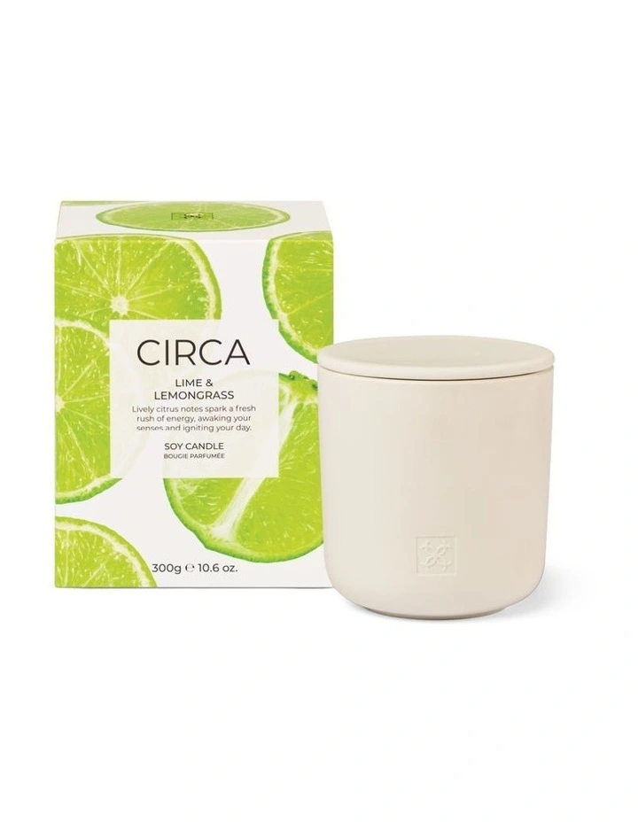 Lime And Lemongrass Soy Candle 300g image 1