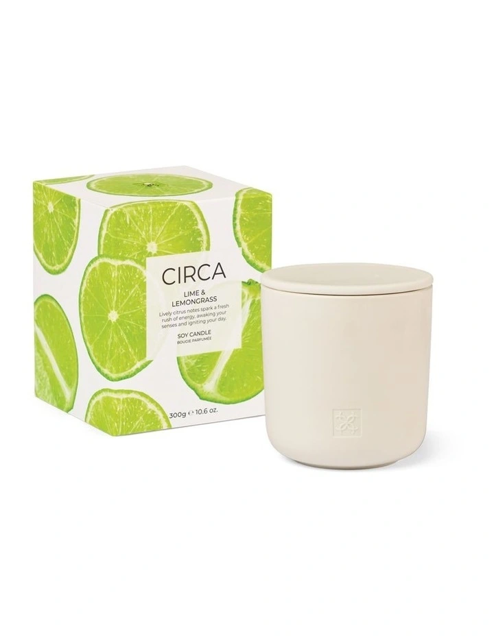 Lime And Lemongrass Soy Candle 300g image 2