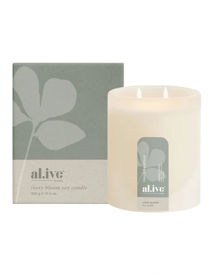 Ivory Bloom Soy Candle 300g image 1
