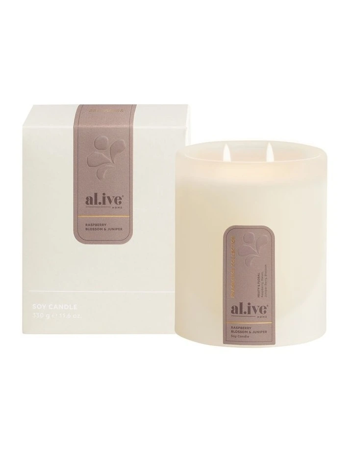 Soy Candle Raspberry Blossom & Juniper 300g image 1