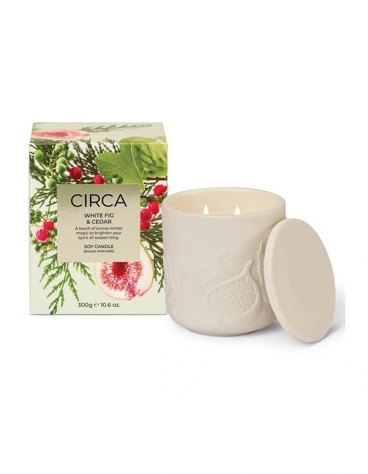 White Fig & Cedar Soy Candle 300g image 1