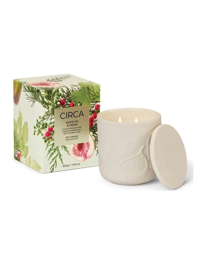 White Fig & Cedar Soy Candle 300g image 2