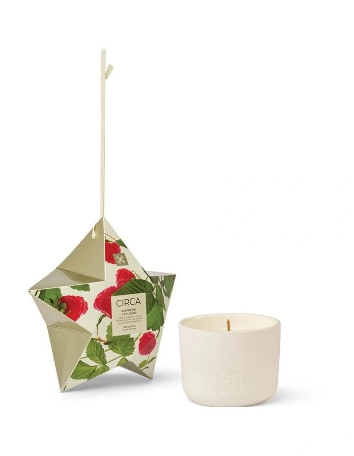 Raspberry & Rhubarb Bauble Soy Candle 70g image 2