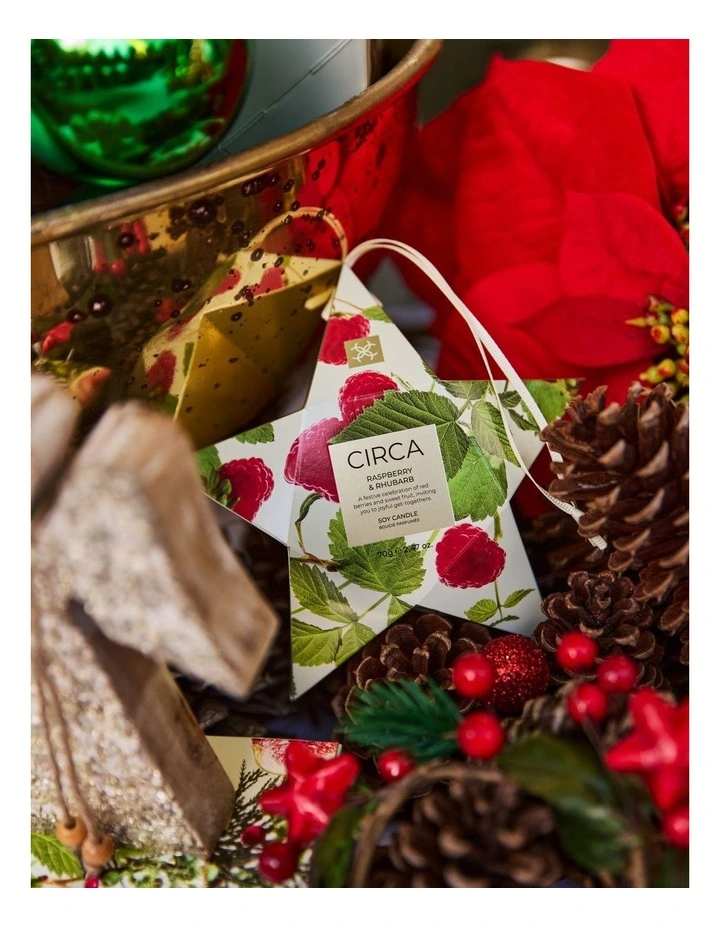 Raspberry & Rhubarb Bauble Soy Candle 70g image 4